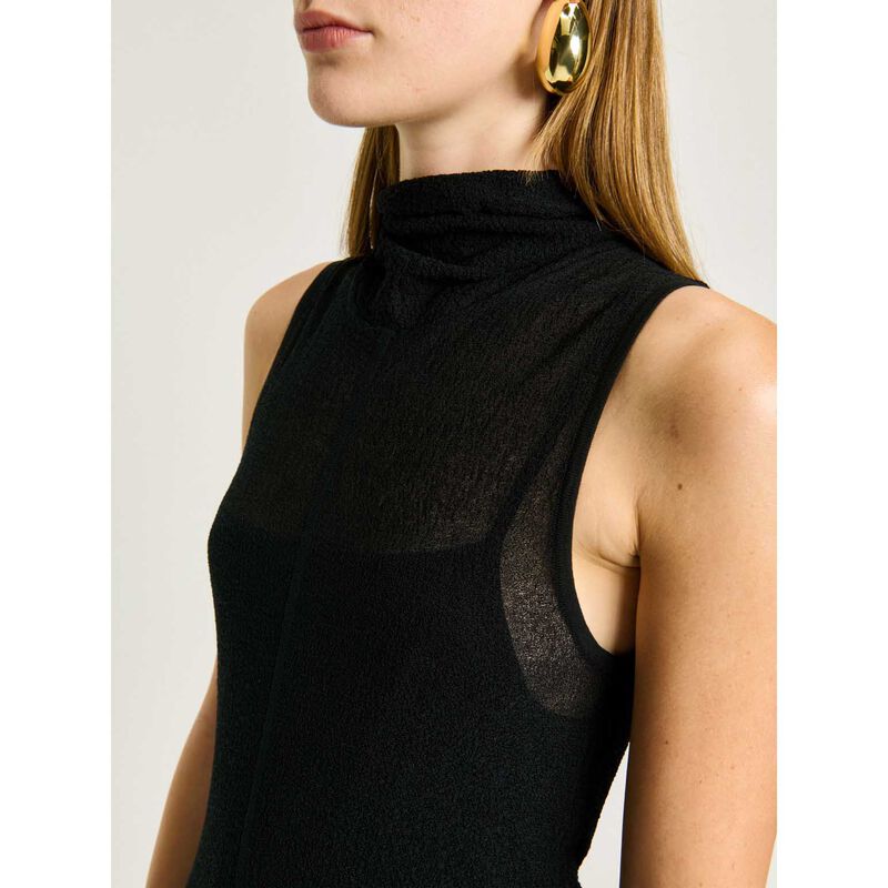 Veronika Maine Sheer Crepe Knit Dress image number 2